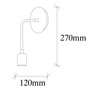 Opviq Dartini - MR - 887 Lámpara de pared negra de hierro